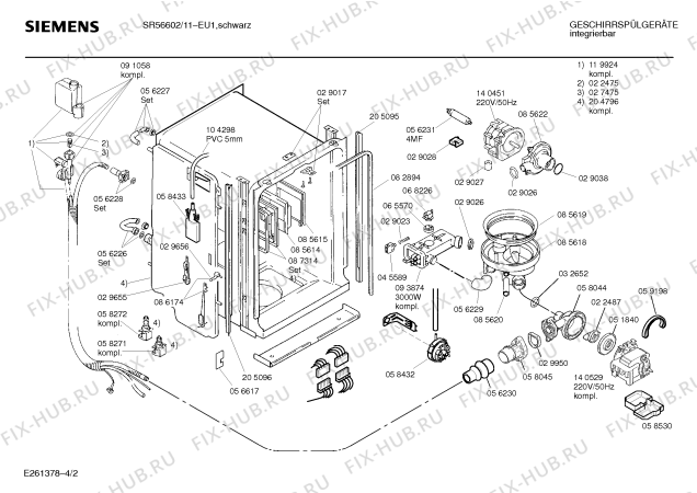 Схема №1 SR56602 с изображением Переключатель для электропосудомоечной машины Siemens 00065330