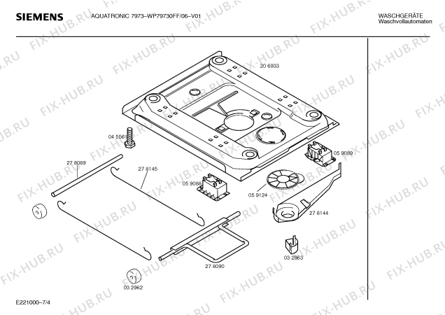 Взрыв-схема стиральной машины Siemens WP79230FF AQUATRONIC 7973 - Схема узла 04