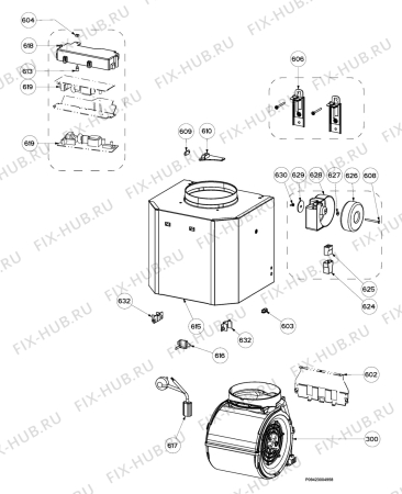 Взрыв-схема вытяжки Electrolux EFC90542X - Схема узла Section 5