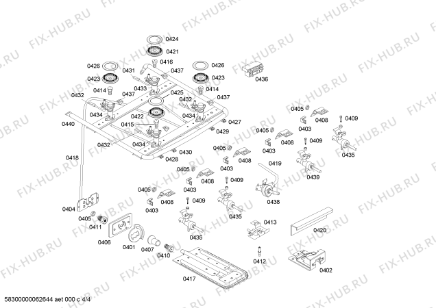 Схема №2 HSF64K30E9 STYLE I CKD с изображением Цоколь для плиты (духовки) Bosch 00237694
