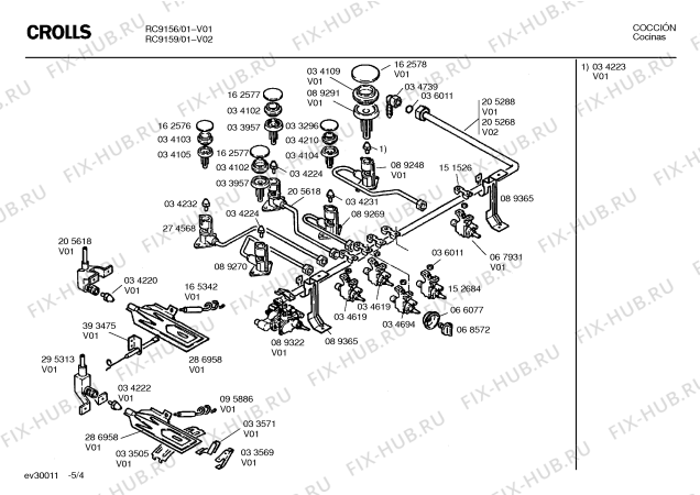 Схема №3 RC9156 с изображением Панель для электропечи Bosch 00208502