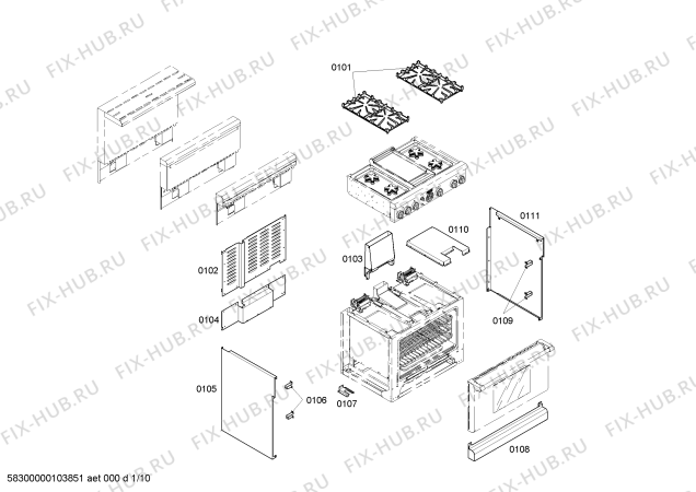 Схема №10 PG484GGBS с изображением Скоба для духового шкафа Bosch 00418059