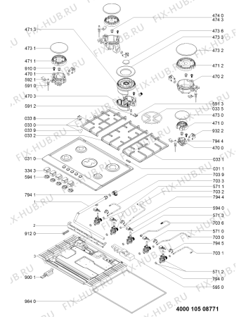 Схема №1 WP3050S с изображением Шланг для плиты (духовки) Whirlpool 481010529873