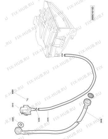 Схема №8 HAU065MBWG с изображением Электролиния для стиралки Whirlpool 480111100042