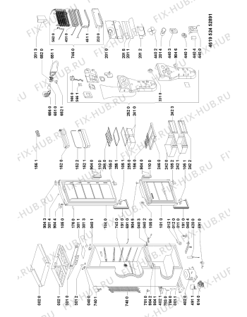 Схема №1 ARC 7412/AL с изображением Дверь для холодильника Whirlpool 481241619862