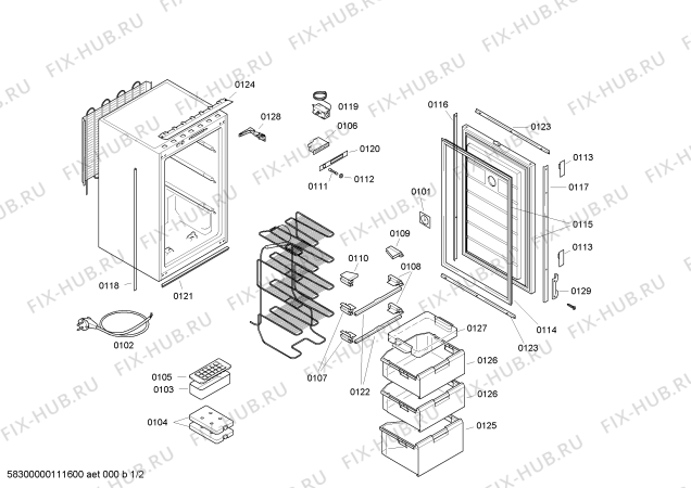 Схема №2 GF10B40 с изображением Декоративная планка для холодильника Bosch 00214786