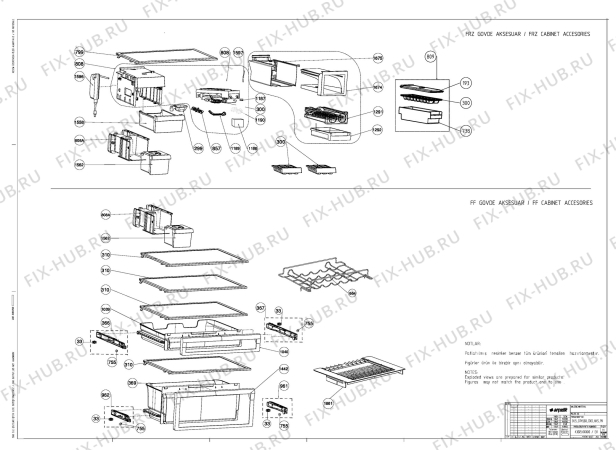 Схема №4 DN156720DX (7264647693) с изображением Полка для холодильной камеры Beko 4885261800