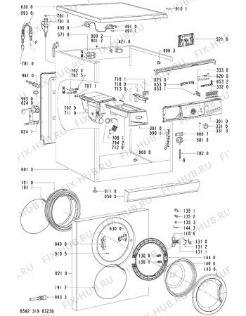 Схема №2 AWO 6145 с изображением Декоративная панель для стиралки Whirlpool 481245217722