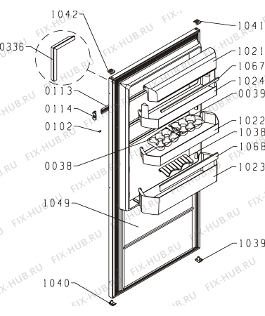 Взрыв-схема холодильника Gorenje RI46208 (194911, HKI2027BF) - Схема узла 02