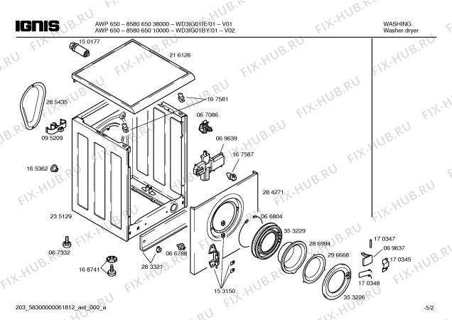 Схема №1 WD3IG01BY AWP 650 с изображением Панель управления для стиральной машины Bosch 00359859