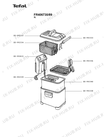 Схема №1 FR404800/87 с изображением Провод для электрофритюрницы Tefal SS-992339