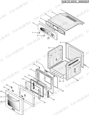 Схема №2 FI536I (F021919) с изображением Обшивка для электропечи Indesit C00139009