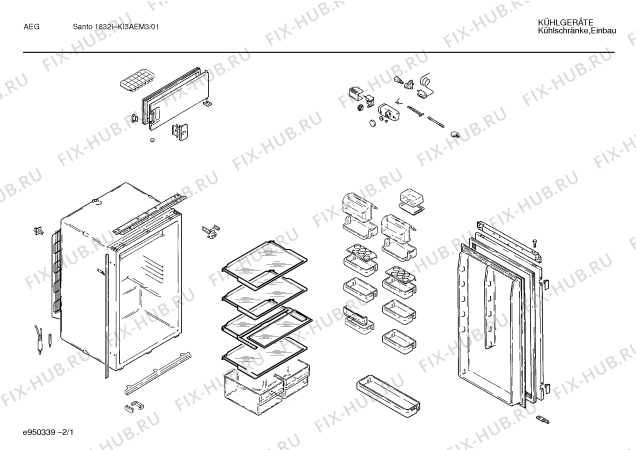 Схема №2 KI5AEN3 2032I с изображением Поднос для холодильника Bosch 00288977