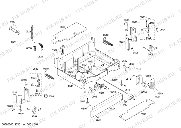 Схема №4 SL84A302UC hydroSensor с изображением Панель управления для посудомоечной машины Siemens 00660993