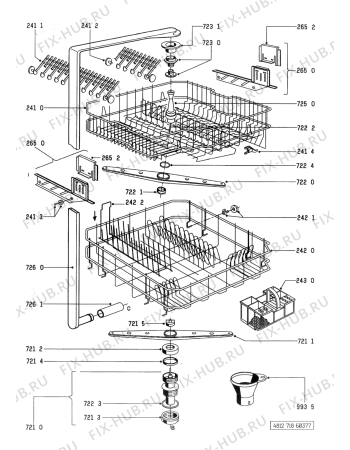 Схема №3 GSI 1361 WS с изображением Диспенсер Whirlpool 481241868038