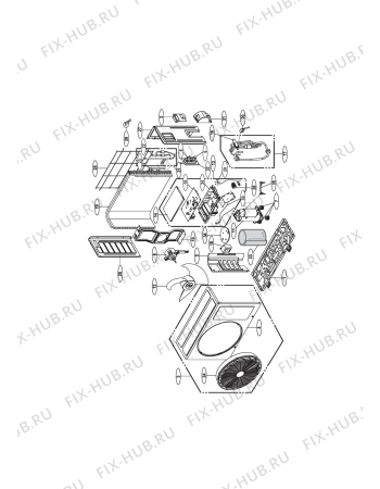 Схема №1 BK 130 INVH (8978863200) с изображением Часть корпуса для климатотехники Beko 5400789601