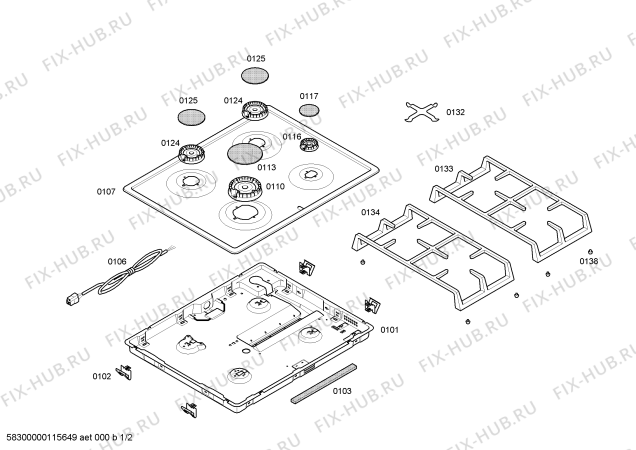 Схема №2 3EPX394N ENC.3EPX394B BALAY с изображением Газовый кран для электропечи Bosch 00426598