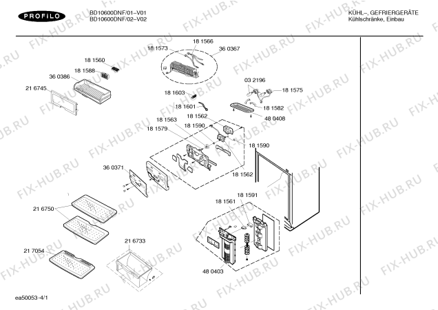 Схема №3 BD10600DNF с изображением Поднос для холодильника Bosch 00216747
