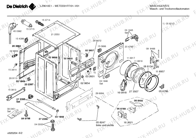 Схема №6 WETDD01FF LZ9610E1 с изображением Диск для стиралки Bosch 00297672