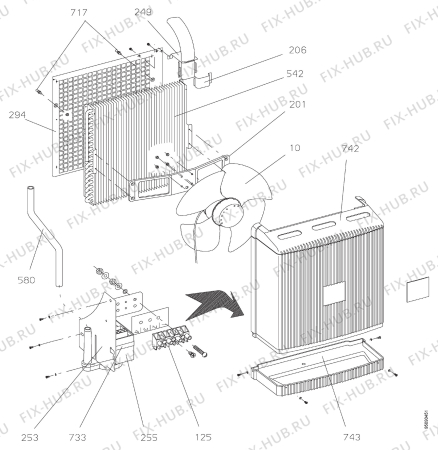 Взрыв-схема кондиционера Electrolux EBT1200QC - Схема узла Section 8