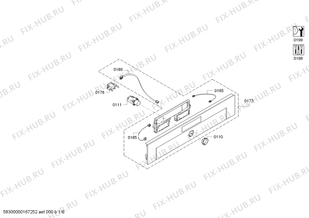 Схема №5 3HB539XI с изображением Фронтальное стекло для духового шкафа Bosch 00688360