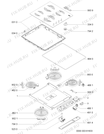 Схема №1 AKM 613/AL с изображением Втулка для электропечи Whirlpool 481244039198