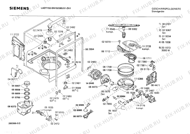 Схема №4 SN152335 с изображением Панель для посудомоечной машины Siemens 00117686