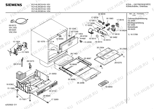 Схема №3 KU14L440FF с изображением Плата для холодильника Siemens 00362298