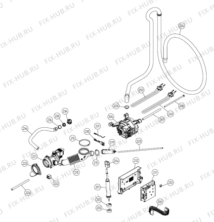 Взрыв-схема стиральной машины Gorenje PW5 pump with door BE   -Stainless #308640811 (900003548, WMC55BE) - Схема узла 02