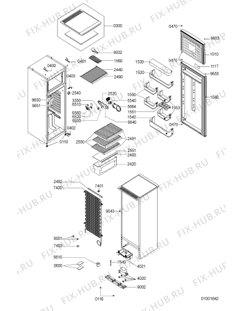 Схема №1 ARC 2211 с изображением Дверца для холодильника Whirlpool 481241610043