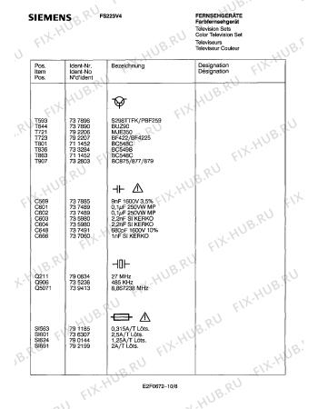 Схема №4 FS233V4 с изображением Узел подключения для телевизора Siemens 00758796