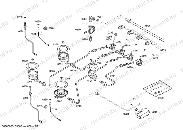 Схема №1 PCH615CAU Bosch с изображением Решетка для электропечи Bosch 00662572