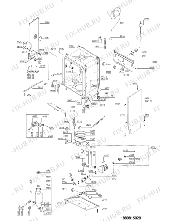 Схема №1 ADL 335 IX с изображением Шланг заливной и сливной для электропосудомоечной машины Whirlpool 481253058173