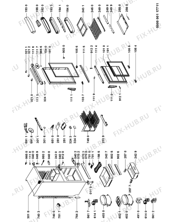 Схема №1 ARZ 611/H/SILVER с изображением Дверца для холодильника Whirlpool 481241618431