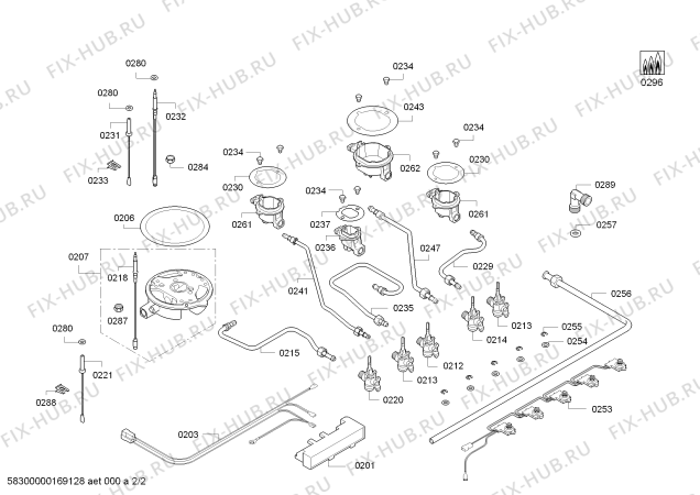 Взрыв-схема плиты (духовки) Siemens EP816SB91Y 4G+1W T75F 2011 - Схема узла 02