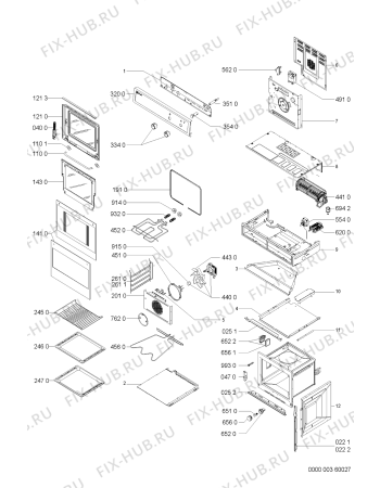 Схема №1 BMZ 3000/01 IN с изображением Обшивка для электропечи Whirlpool 481945359384