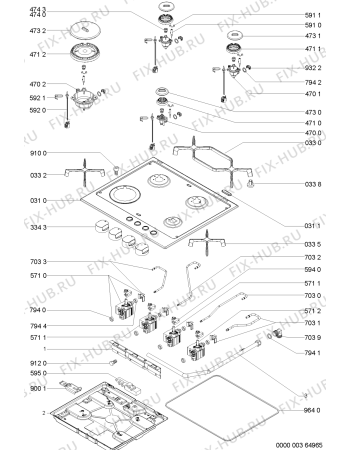 Схема №1 AKT 677/WH с изображением Затычка для духового шкафа Whirlpool 481244039561