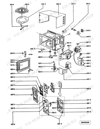 Схема №1 AVM 602 BL с изображением Дверца для микроволновой печи Whirlpool 481944059883