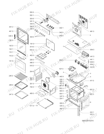 Схема №1 EMZ 4466/01/IN с изображением Уплотнение для плиты (духовки) Whirlpool 481253268103