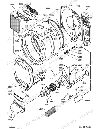 Схема №4 AWZ 481 G с изображением Дроссель для сушилки Whirlpool 481228128419