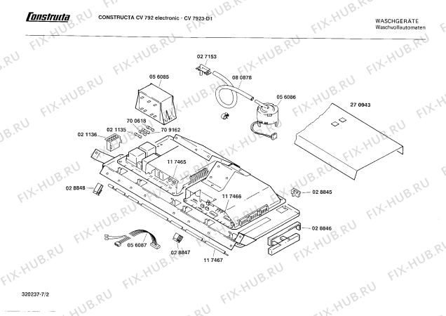 Взрыв-схема стиральной машины Constructa CV7923 CV7923 Elektronik - Схема узла 02