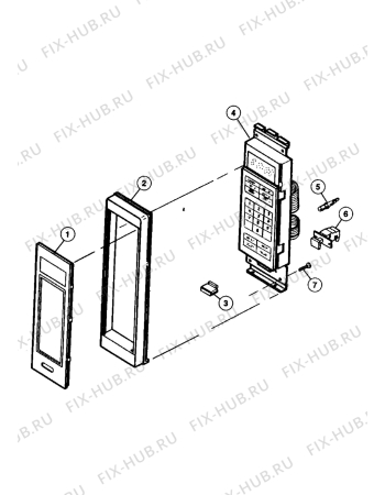 Взрыв-схема микроволновой печи Electrolux NF4080 - Схема узла Command panel 037