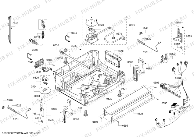 Схема №5 DWHD770WPR, SAPPHIRE GLOW с изображением Кронштейн Bosch 10003436