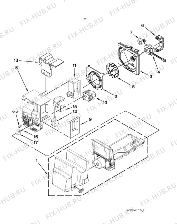 Схема №5 5VGI6FARAF с изображением Запчасть для холодильной камеры Whirlpool 482000010629