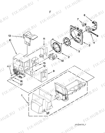 Схема №5 KRFC - 9010  B с изображением Другое для холодильника Whirlpool 482000010608