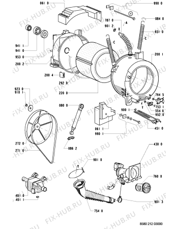 Схема №2 AWP 093 с изображением Обшивка для стиралки Whirlpool 481245319444