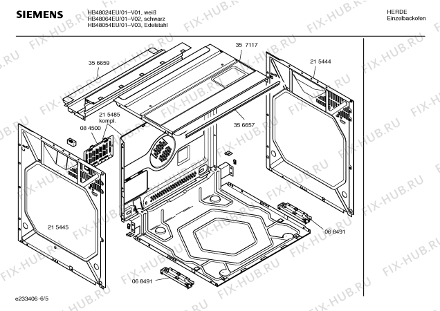 Схема №5 HB48024EU с изображением Инструкция по эксплуатации для духового шкафа Siemens 00526579