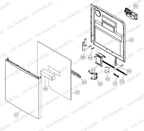 Взрыв-схема посудомоечной машины Gorenje DM 16 Brilliant SF   -White Bi (900000990, DW20.1) - Схема узла 05