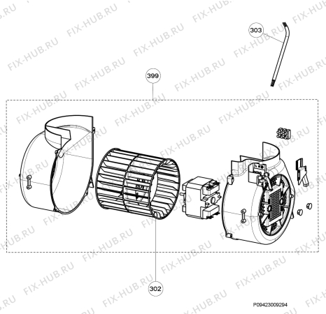 Взрыв-схема вытяжки Ikea LUFTIG 00222402 - Схема узла Motor