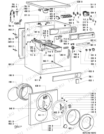 Схема №1 AWM 250/3 с изображением Вложение для стиралки Whirlpool 481945919574